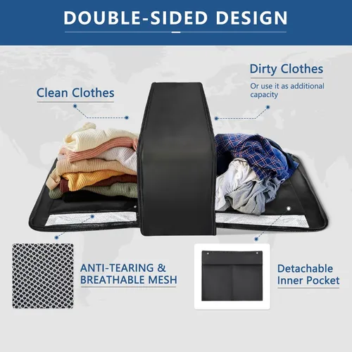 Miniatura 2 de U+U Large Compression Packing Cubes for Travel, Double-Sided Compression Suitcase Organizer Bag, Expandable Travel Accessories for Separate Clean