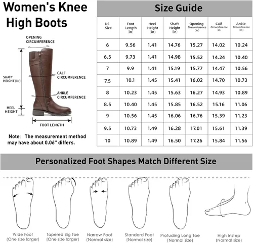 Miniatura 5 de SelenePair Botas altas hasta la rodilla para mujer, botas de tacón bajo y elásticas, punta redonda, con cremallera lateral, botas de invierno