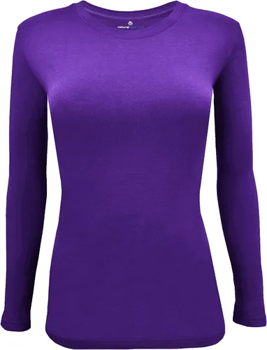 Miniatura 159 de Natural Uniforms Camiseta Under Scrub para mujer, cuello redondo, manga larga, paquete de 3, paquete múltiple de 3