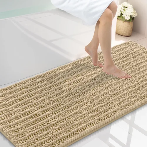 Miniatura 314 de Smiry Alfombras de Baño 24x16 pulgadas, Alfombras de Baño de Chenilla Extra Suaves y Absorbentes, Respaldo de Goma Antideslizante, Lavable a Máquina