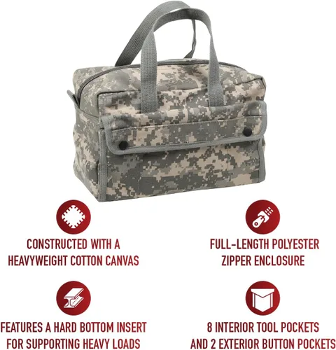 Miniatura 3 de Bolsa de herramientas mecánicas Rothco - Organización resistente para equipo y herramientas ACU Digital Camo