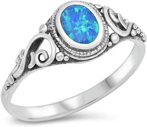 Miniatura 4 de Anillo de plata esterlina, elija su color Turquesa simulada