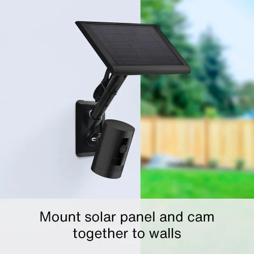 Miniatura 2 de Holicfun Soporte de pared 2 en 1 para Ring, Arlo, y cámaras y paneles solares con agujero para tornillo de 1/4"-20 - Negro