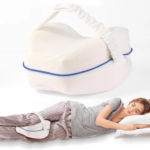Miniatura 8 de Almohada de rodilla para personas que duermen de lado para dolor de espalda, almohada de piernas para dormir de lado, cojín de espuma viscoelástica