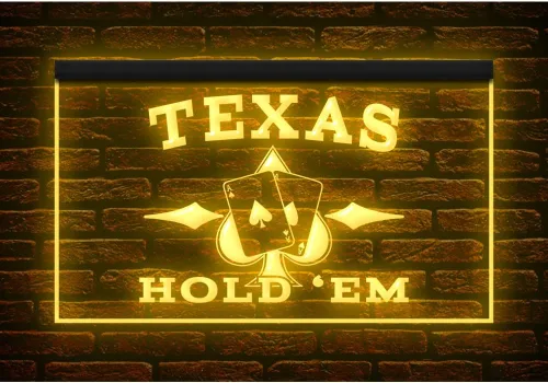 Miniatura 10 de 230097 Texas Hold'em Poker Casino Game Room Man Cave Display LED Light Letrero de neón (12 x 8 pulgadas, 16 colores por control remoto)