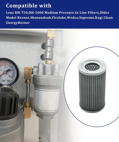 Miniatura 2 de 5062-100 Cleanable Wire Mesh Filter Compatible with Lenz DH-750 DH-1000 Medium Pressure in Line Filters Part,Replace5062-100V