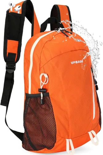 Miniatura 8 de VPBAGE Mochila de Senderismo Resistente al Agua de 15L, Mochila Pequeña de Viaje al Aire Libre, Mochila Ligera de Día con Bucles para Herramientas