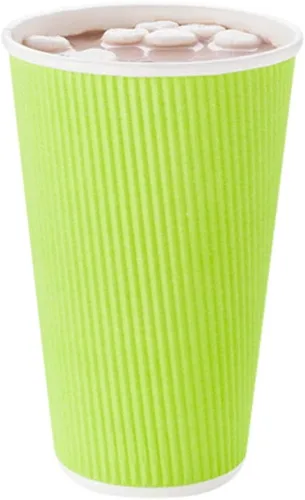 Miniatura 8 de Tazas para café de papel aislado, pared ondulada, kraft, 12 onzas - Caja de 25 unidades - tapas a juego: RWA0360B, RWA0360W, RWA0328LG, RWA0328GR