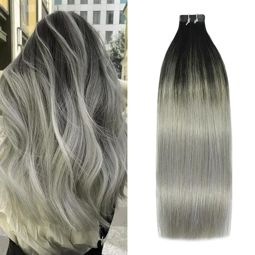 Miniatura 25 de WindTouch Extensiones de cabello humano con cinta adhesiva, color rojo, 20 unidades, 14 pulgadas, #rojo, 1.06 oz