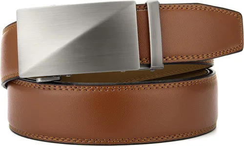 Miniatura 5 de CHAOREN Cinturón de trinquete de cuero para hombre, ajuste personalizable, estilo sin esfuerzo (1.378 in)
