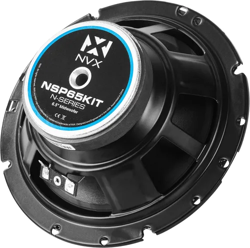 Miniatura 7 de NVX® NSP65KIT Altavoces de coche de 6.5", 600W máx., 200W RMS, sistema de 2 vías con componentes con tweeters de cúpula de seda y cruces pasivos