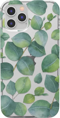 Casely Funda para iPhone 12/12 Pro | Leaf Me Alone | Estampado floral verde | Diseño clásico ultra delgado