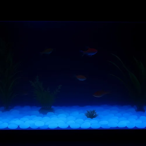 Miniatura 3 de Party Zealot 400 piedras que brillan en la oscuridad para pasarelas interiores y exteriores, jardín, entrada, bolsa grande alimentada por luz y Azul