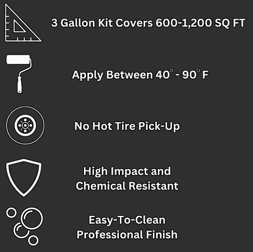 Miniatura 5 de RS9000 MVB Epoxy Fast BaseCoat Kit de 3 galones Gris Sistema de revestimiento de piso Kit de epoxi para piso de garaje Grado comercial