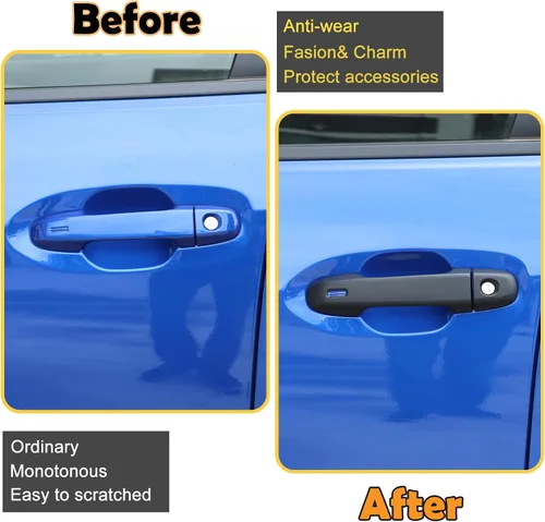 Miniatura 2 de CHEAYAR Cubierta para manija de puerta exterior de automóvil compatible con Subaru WRX 2021-2023, borde de cubierta inteligente para manija