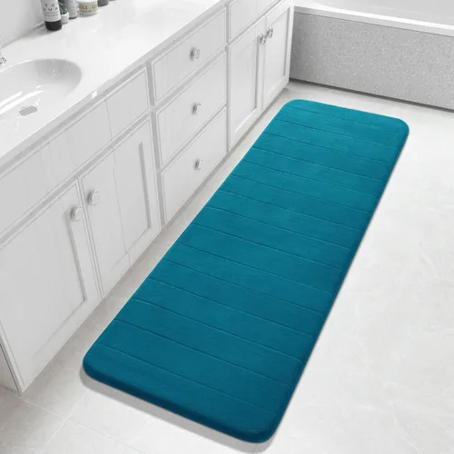 Miniatura 118 de Yimobra Tapete de baño de espuma viscoelástica, súper suave, absorbente, antideslizante, de secado rápido, lavable a máquina, tapete para bañera