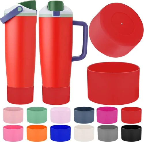 Miniatura 13 de Mity rain 2 piezas de botas protectoras de silicona para botellas y vasos FreeSip Sway de Owala de 30 oz y 40 oz - Accesorios para owala, mejora