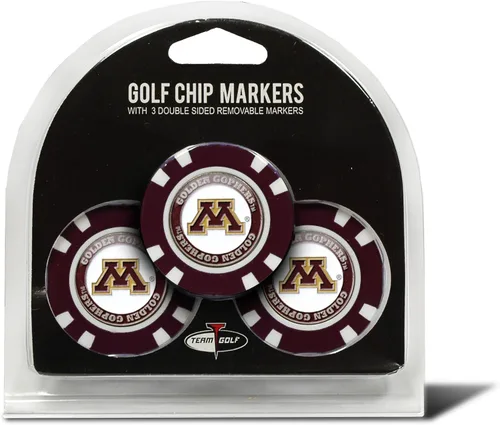 Miniatura 12 de Team Golf NCAA - Marcadores para pelotas de golf tamaño de ficha de póquer con marcadores de doble cara esmaltados más pequeños