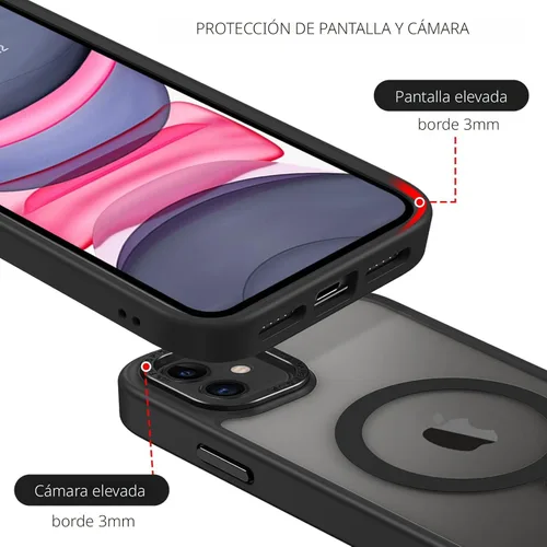 Miniatura 3 de BENTOBEN Funda para iPhone 11, Funda de teléfono para iPhone 11 Funda Magnética [Compatible con Mag Safe] Translúcida Mate Delgada Resistente a Negro