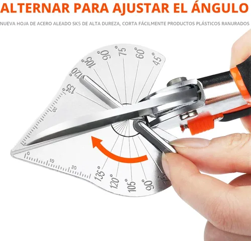 Miniatura 6 de GARTOL Tijeras de Inglete - Tijeras Multifuncionales de Canalización para Corte Angular de Molduras y Acabados, Ajustables de 45 a 135 Grados