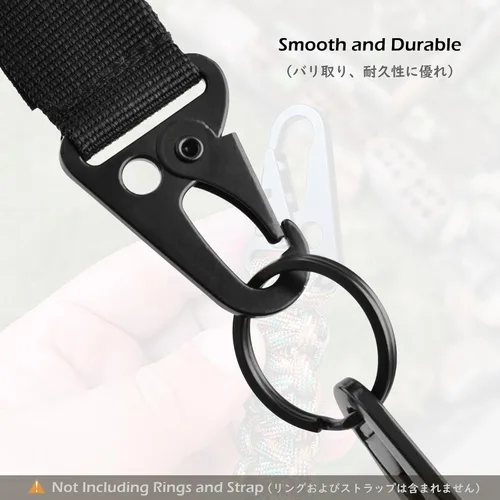 Miniatura 4 de TRIWONDER Clips de boca ampliados HK Gancho de alta resistencia Ganchos a presión Clips de honda para Paracord al aire libre bolsa mochila