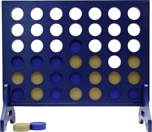 Miniatura 69 de Tailgating Pros Cuatro en una fila gigante azul marino premium con funda de transporte – Juego de patio al aire libre de gran tamaño – ¡Muchos