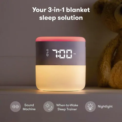 Miniatura 2 de Frida Baby Reloj Despertador 3 en 1 + Máquina de Sonido + Luz Nocturna Reloj Despertador con Luz de Amanecer, Generador de Ruido Blanco