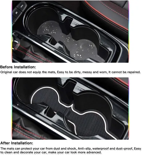 Miniatura 3 de SKTU para 2021 2022 2023 2024 2025 2026 Alfombrilla antideslizante para ranura de puerta interior de Chevy Trailblazer 2024 2025 2026 Alfombrilla