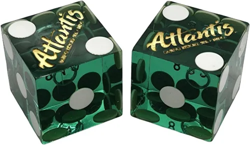 Miniatura 15 de Cyber-Deals Amplia selección de dados de 0.748 in pares de dados auténticos Nevada Casino TablePlayed dados Harveys Lake Tahoe púrpura pulido
