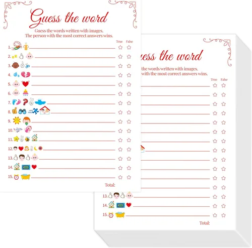 55 piezas de juegos de baby shower, tarjetas de predicciones y adivina la frase con respuestas incluidas, juegos de baby shower divertidos de género