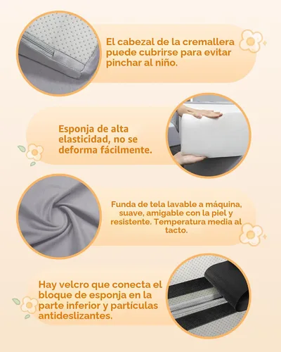 Miniatura 5 de Bloques de escalada para bebés, juego suave para bebés que gatean de 6 a 12 meses, partículas antideslizantes en la parte inferior y conectores