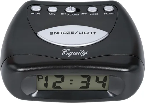 Miniatura 3 de Equity by La Crosse Reloj despertador LCD Snooze, negro
