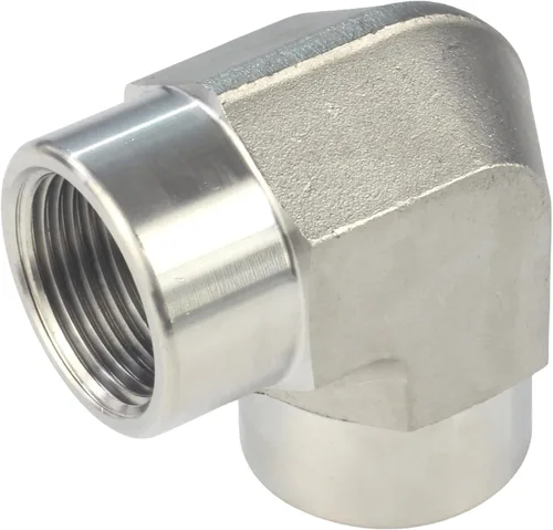Miniatura 6 de HFS (R) Montaje de tubería de acero inoxidable 304, codo de 90 grados, 1/2 "NPT hembra x 1/2" NPT hembra