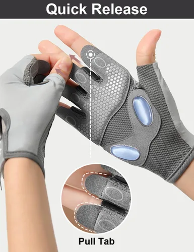 Miniatura 4 de SUJAYU Guantes de entrenamiento para mujeres y hombres, guantes de levantamiento de pesas para gimnasio Rosa
