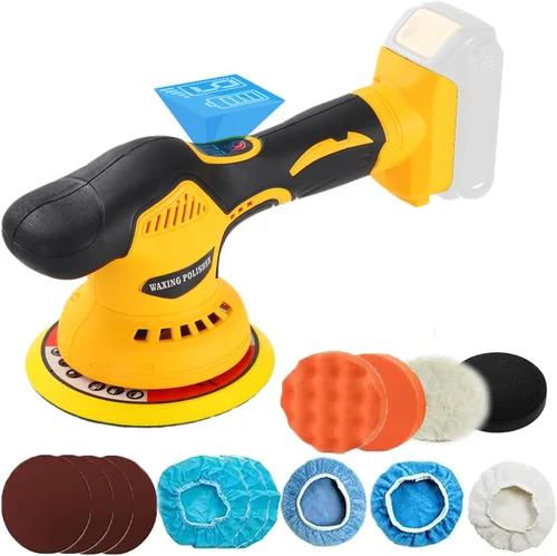 Pulidor inalámbrico de coche compatible con batería Dewalt de 20 V, pulidor eléctrico para detalles/pulido/encerado (batería no incluida)