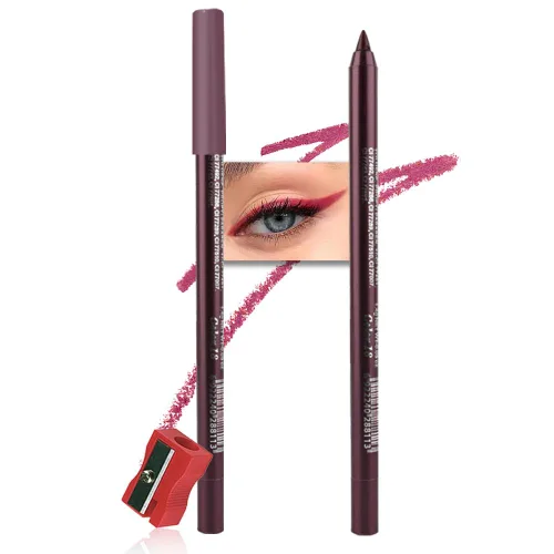 Miniatura 25 de Kaely Lápiz Delineador de Ojos en Gel para Mujeres, Delineador de Ojos Negro Natural Impermeable a Prueba de Manchas con Sacapuntas, Delineadores