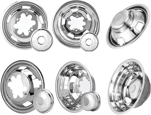 4 simuladores de doble rueda de acero inoxidable pulido de 17 pulgadas para Dodge Ram 3500 2003-2009 Ram 2500 2003-2009, cubierta de rueda con