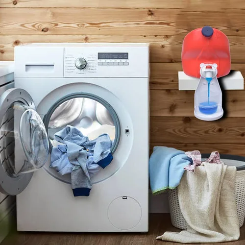 Miniatura 7 de Portavasos de detergente para ropa [paquete de 2] atrapador de goteo de detergente para organizador de lavandería. No más desorden ni fugas Panda Ear