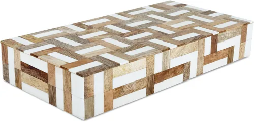Miniatura 57 de Handicrafts Home Caja de recuerdo decorativa de 8 x 5 – Pequeña caja organizadora con tapa, almacenamiento decorativo Boho, caja de memoria retro