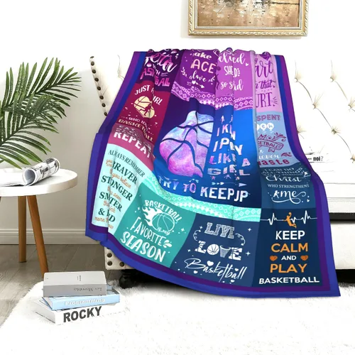 Miniatura 2 de Manta de Regalos de Baloncesto para Niñas y Mujeres Manta de Tiro de Baloncesto de Franela Ultra Suave Mercancía Regalos Deportivos para Amantes
