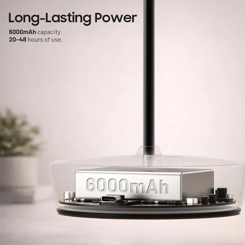 Miniatura 6 de Paquete de 2 lámparas de mesa LED inalámbricas, luz de mesa recargable, lámpara de mesa regulable de 3 colores, luz de mesa portátil