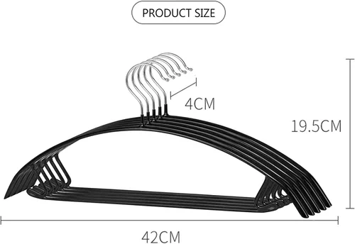 Miniatura 7 de Contour - Percha de metal sin golpes, para trajes, abrigos y suéteres (paquete de 30 unidades, color negro)