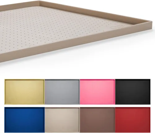 Miniatura 19 de Hubulk Tapete de alimentación para perros, 100% impermeable, mantel individual de silicona de grado alimenticio para tazones de comida y agua