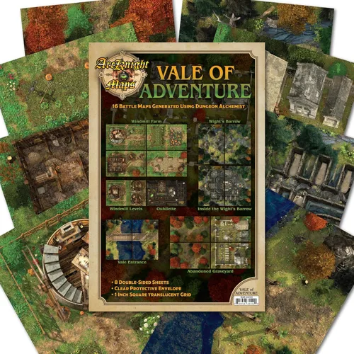 Miniatura 9 de Arcknight Los mapas de batalla de juego de rol del castillo de Graystone; 16 mapas modulares RPG en 8 páginas de doble cara, cuadrícula cuadrada