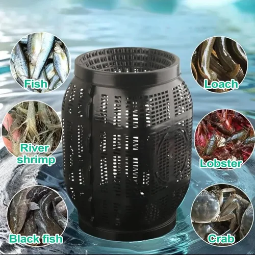 Miniatura 4 de Trampa de pesca - Jaula portátil para cangrejos y trampa de cangrejos de río, trampas ligeras para cebo Equipo de pesca al aire libre para atrapar