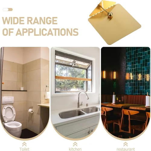 Miniatura 9 de UPKOCH Stainless Steel Napkin Holder Large Golden Square Napkin Stand with Weighted Arm for Dining Table and Bathroom Guest Towel Organizer