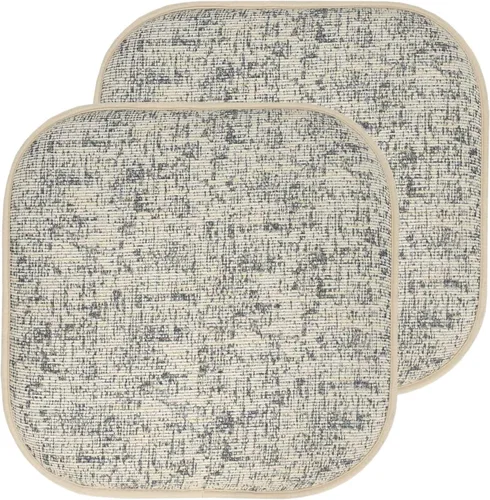 Miniatura 96 de Sweet Home Collection Cojines de espuma viscoelástica para silla, antideslizantes, diseño de panal de abeja, 16 x 16 pulgadas, paquete de 2