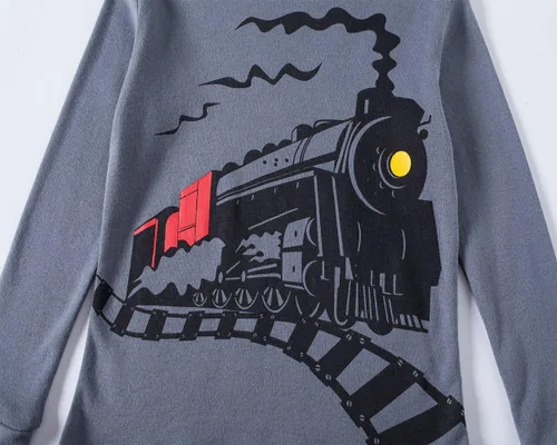 Miniatura 4 de Pijama para niños pequeños de manga larga, 100% algodón, 2 piezas, para niños de 1 a 10 años