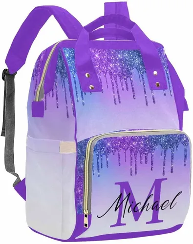 Miniatura 5 de Artsadd Bolsa de pañales con foto personalizada para mamá, mochila personalizada con correas para cochecito, bolsa de hombro de viaje grande, bolsa