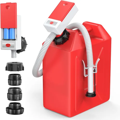 Bomba automática de transferencia de combustible con sensor de parada automática, bomba de gasolina portátil rápida y segura con 3 adaptadores de